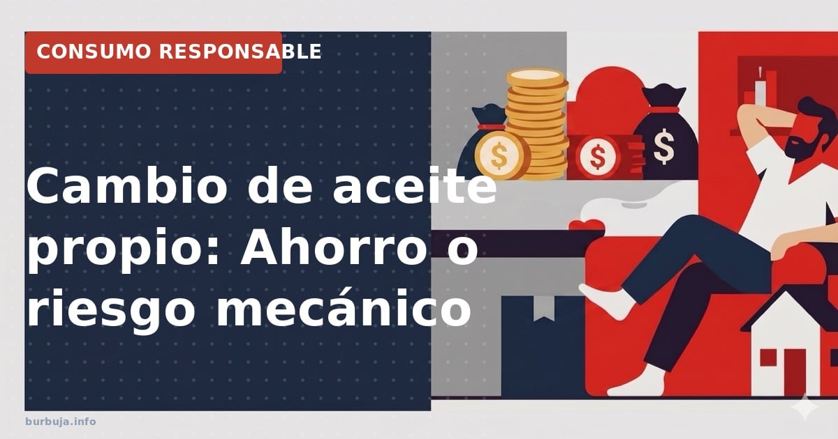 Analizamos el cambio de aceite personal: ¿Ahorro real frente a riesgos técnicos y legales? Con datos del sector.