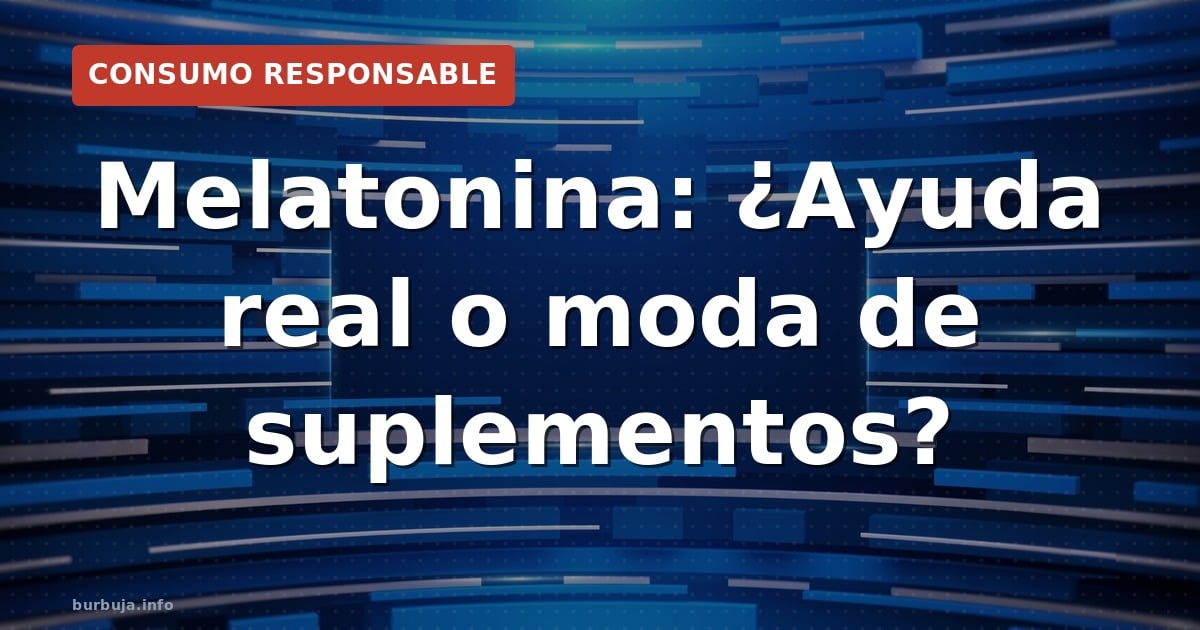 Melatonina: ¿Ayuda real o moda de suplementos?