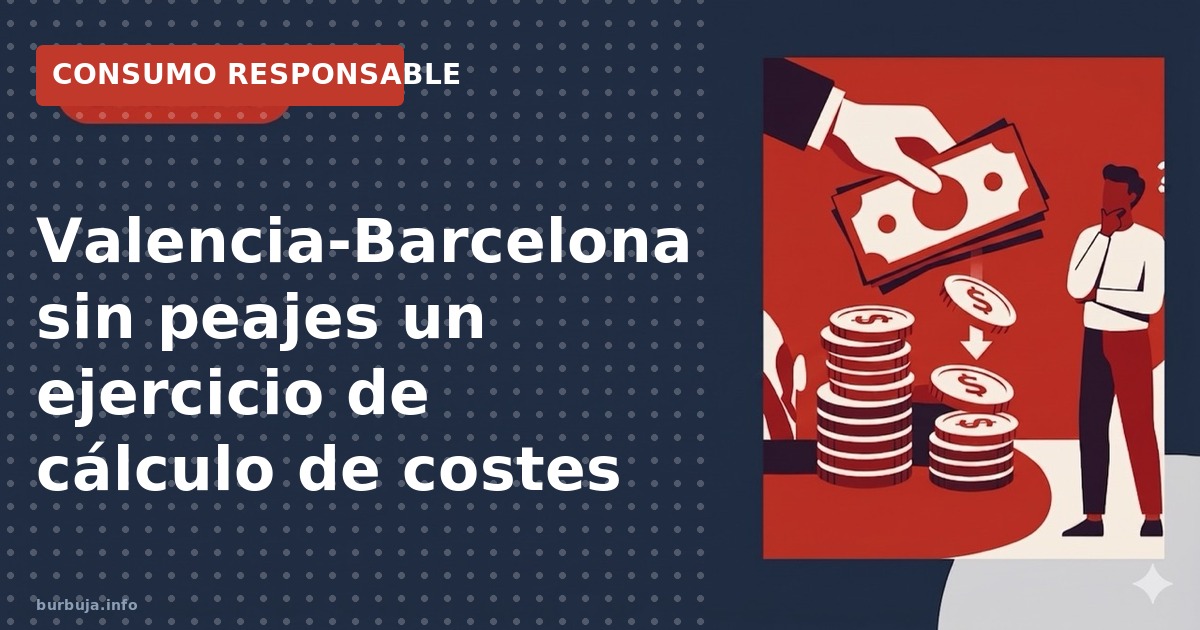 Analizamos el coste real de viajar de Valencia a Barcelona sin peajes comparando ahorro en combustible vs riesgo vial