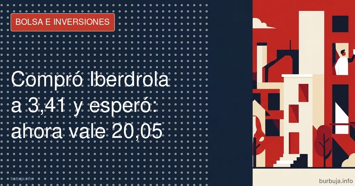 Iberdrola, de 3,41 a 20,05: la paciencia que paga