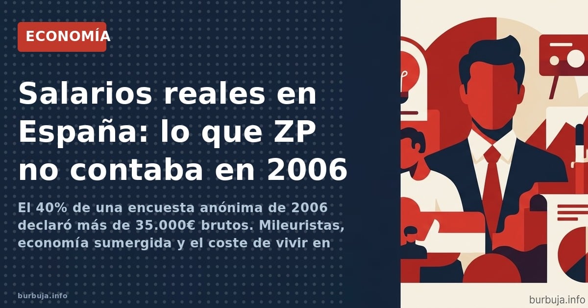Una encuesta informal revela que los salarios reales desmienten el tópico del mileurista. Bruto vs neto, coste de vida y econ