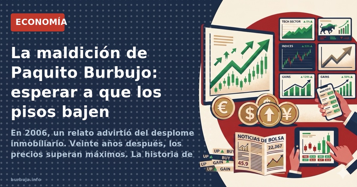 Paquito Burbujo: esperar la caída de los pisos fue ruina