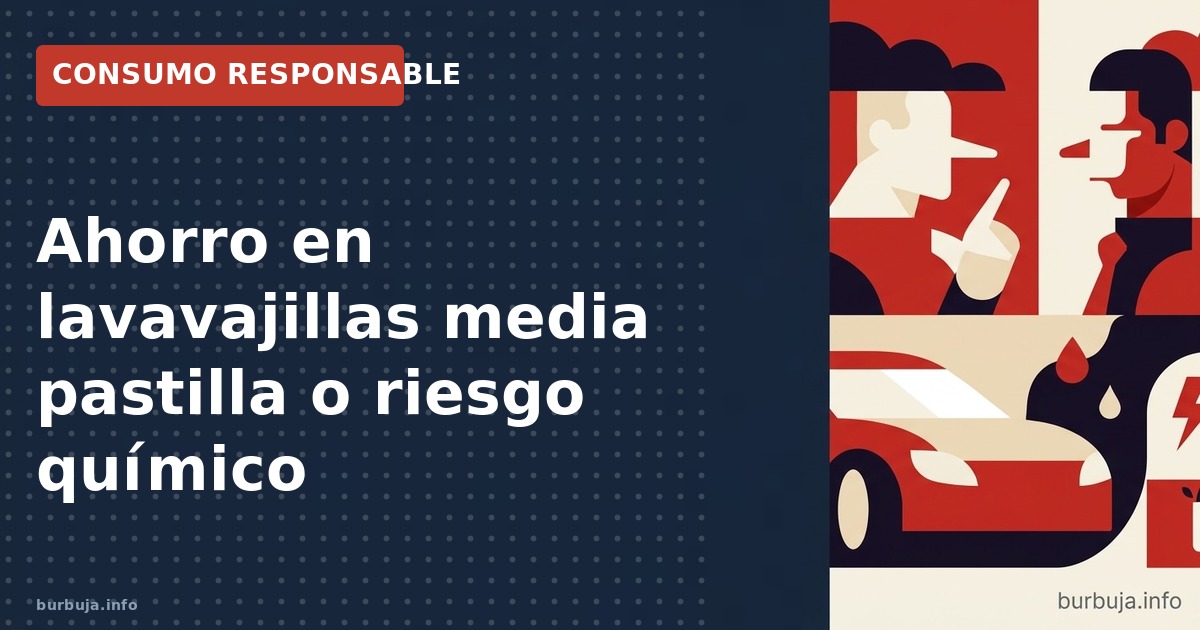 Análisis del ahorro al usar media pastilla de lavavajillas. ¿Es un truco económico o un riesgo químico? Se evalúan alternativ