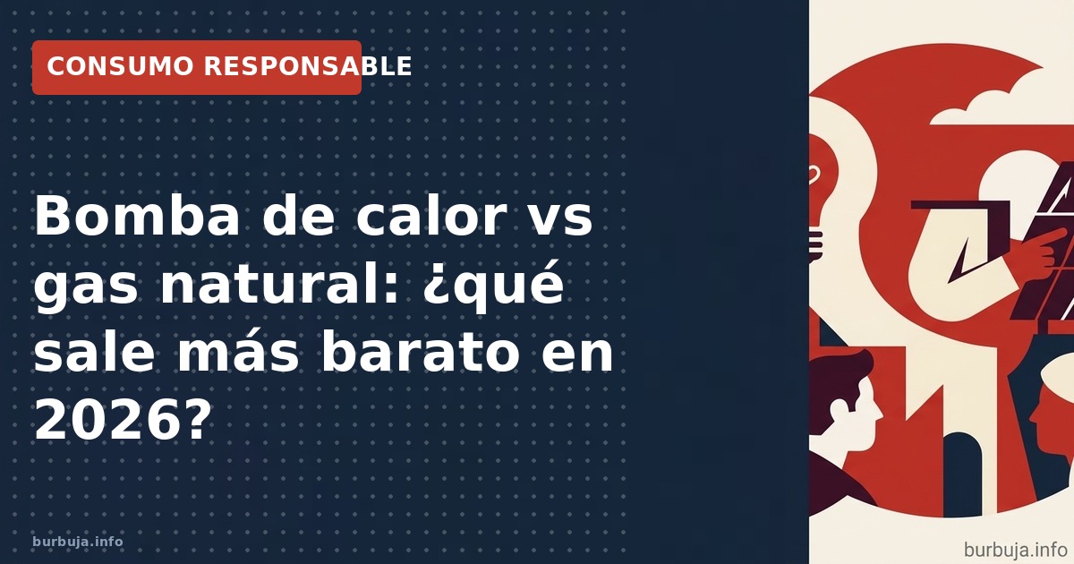 Bomba de calor vs gas natural: datos de COP, consumo y ahorro en 2026 para decidir si vale la inversión.