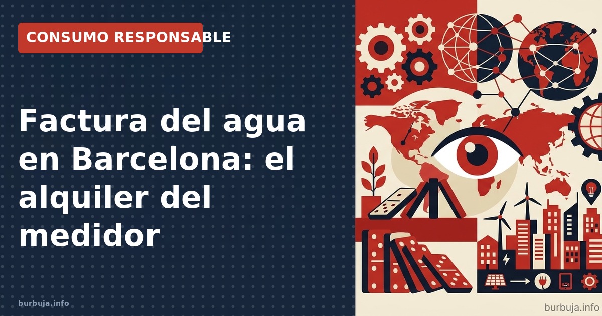 Factura del agua en Barcelona: analizan el cobro anual de 36,6€ por el alquiler del medidor y la falta de transparencia de la