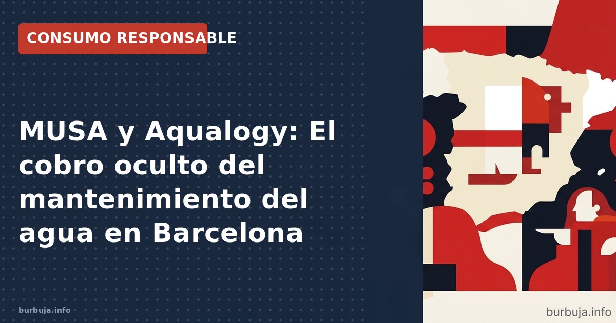 MUSA y Aqualogy Solutions: ¿Es legal pagar por el mantenimiento del contador de agua en Barcelona? Analizamos los cobros, tar