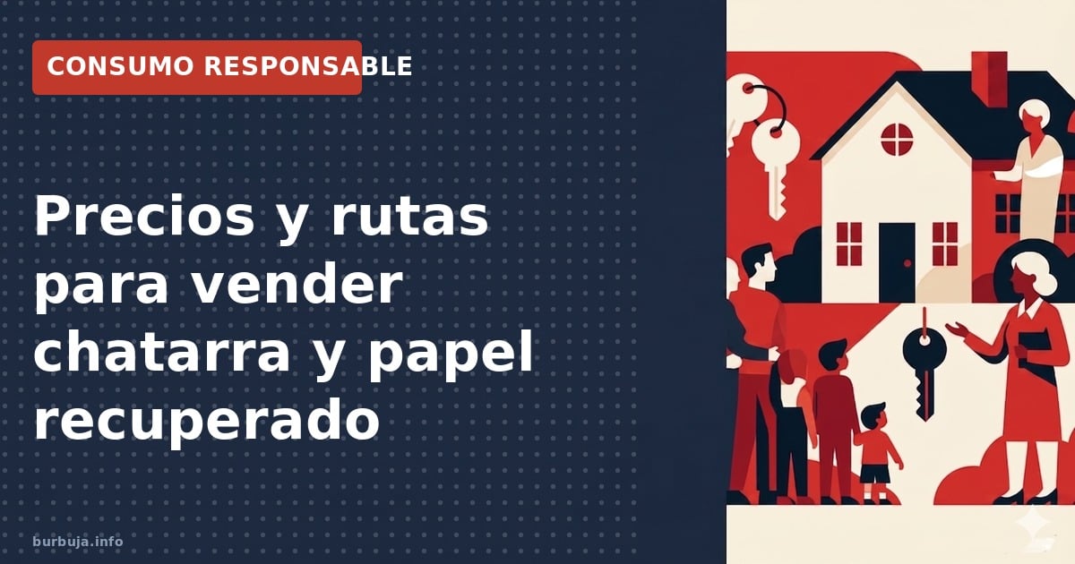 Descubre los precios y puntos de venta de chatarra y papel recuperado en España. Evita tirar residuos sin saber su valor.