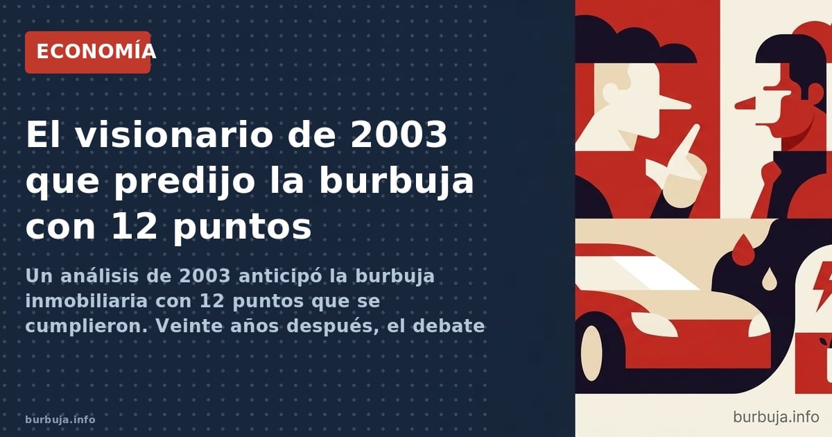 En 2003, un texto anticipó la burbuja y sus consecuencias. Veinte años después, el hilo se reflota y las coincidencias con 20