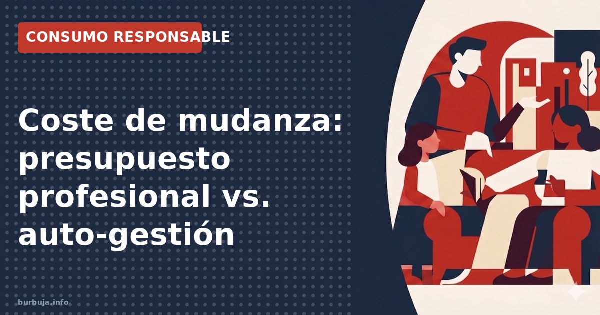 Costes de mudanza: comparativa entre servicios profesionales y alquiler de furgonetas. Analizamos rangos de precios y factore