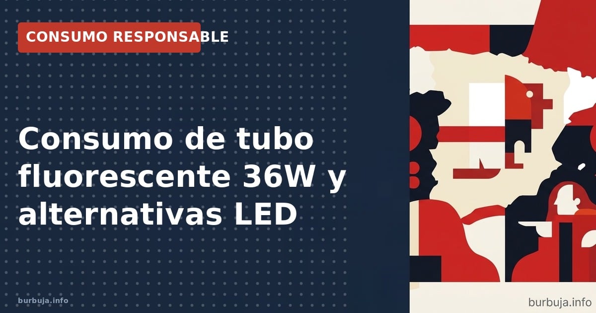 Consumo real de tubo fluorescente 36W y comparativa con LED. Analizamos el impacto del balasto y las mejores alternativas de 