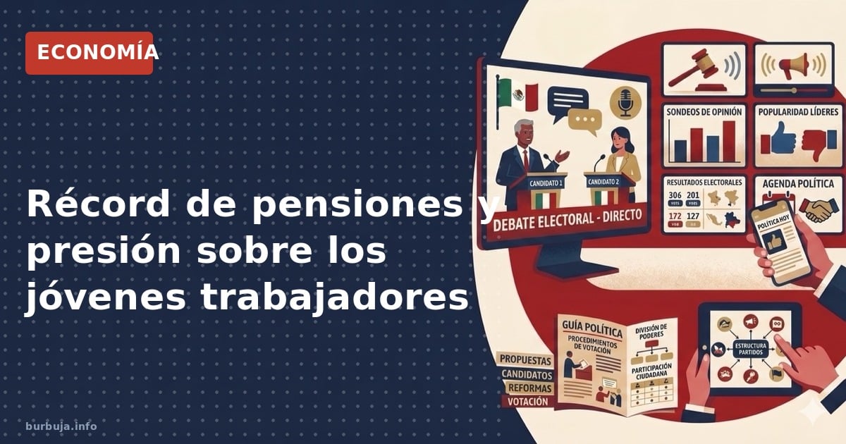 El gasto en pensiones alcanza un récord mientras los jóvenes ganan menos del 60% de la media, provocando un debate sobre la s