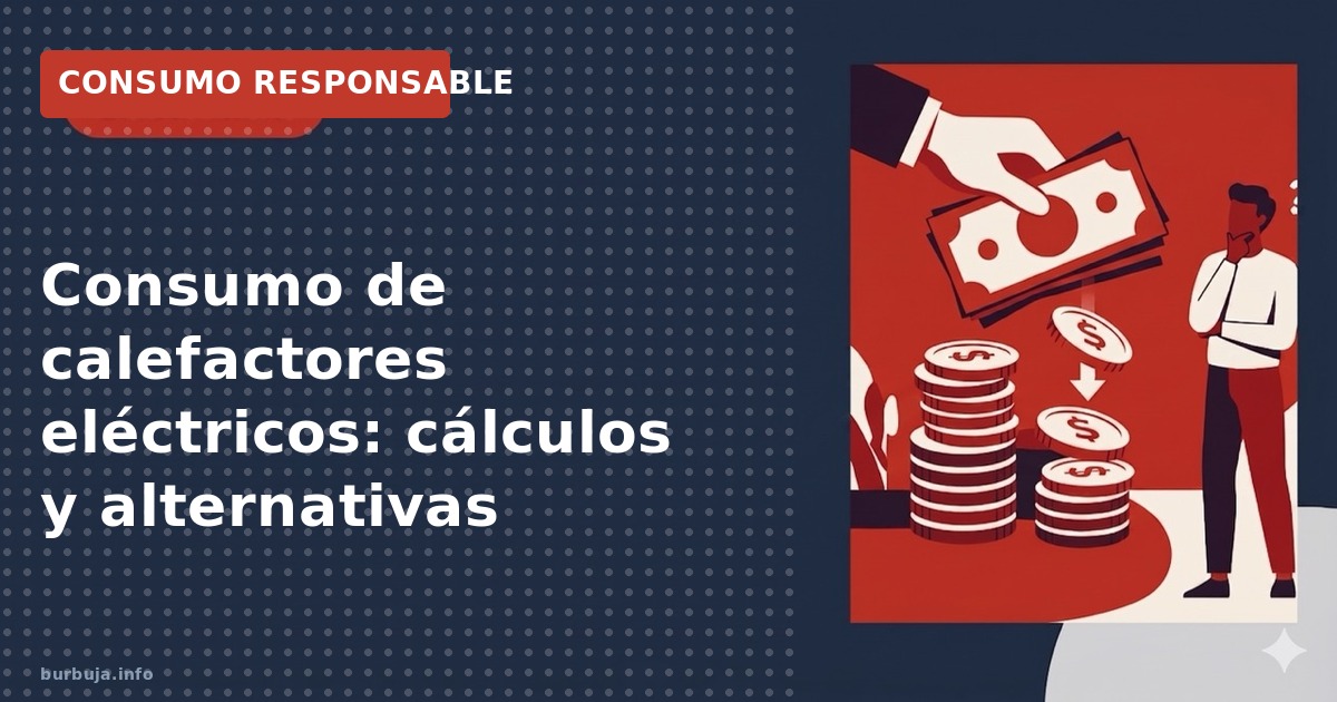 Calculamos el coste real por hora de un calefactor de 2500W comparando tarifas eléctricas y alternativas eficientes