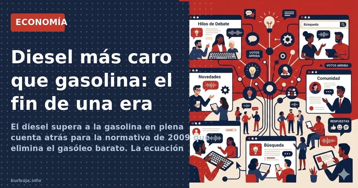 El diésel supera a la gasolina en precio y el 1 de enero de 2009 desaparece el gasoil normal. Llenar el depósito será 3,6€ má