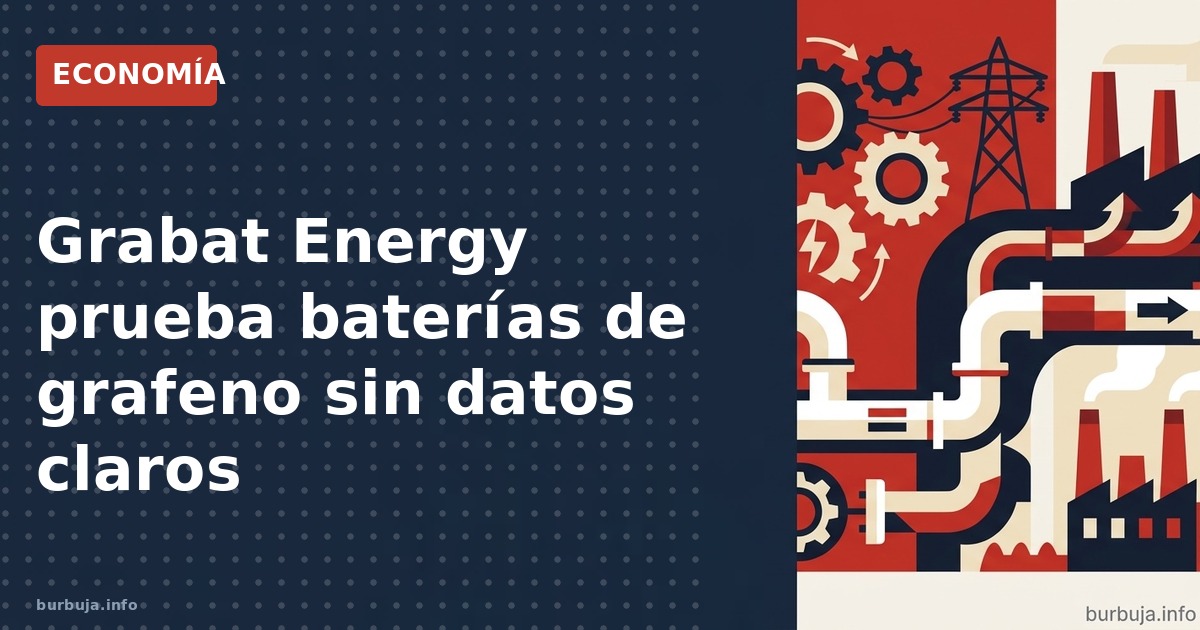 Grabat Energy inicia pruebas de baterías de grafeno sin datos claros. Se desconocen detalles de producción, patentes y acuerd