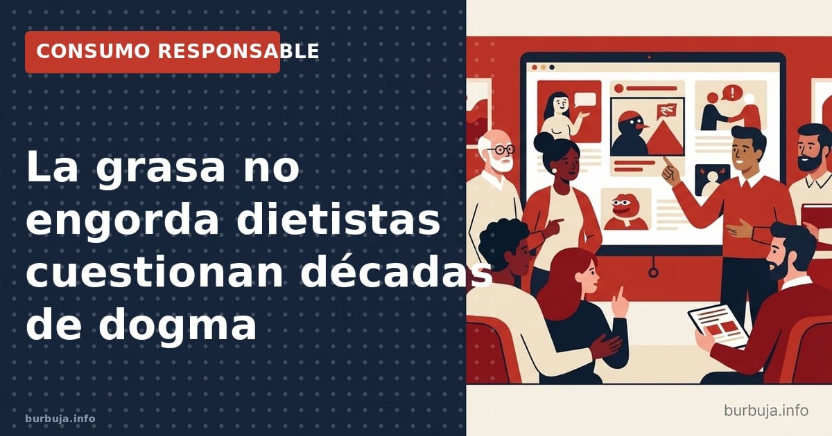 Análisis del cambio de paradigma nutricional: ¿la grasa engorda? Se revisan las críticas a las dietas bajas en grasa.