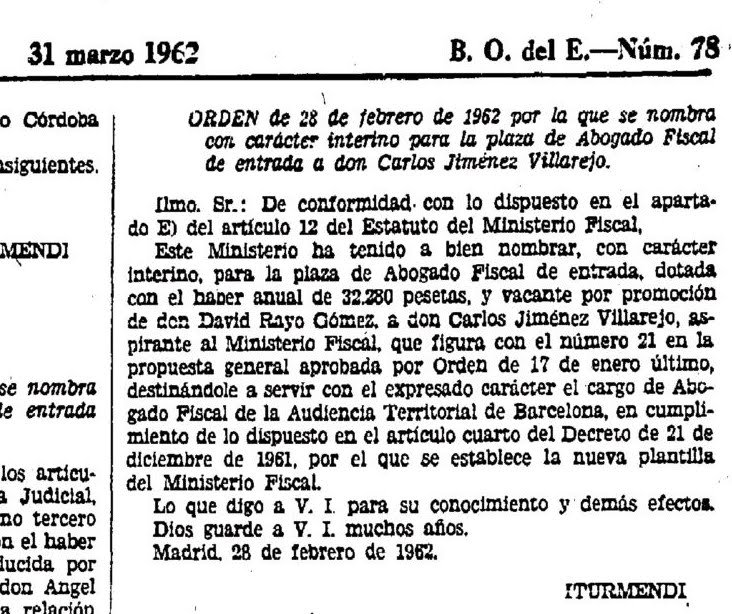 BOE+31marzo1962+Carlos+Jim%C3%A9nez+Villarejo+-+franquista.JPG