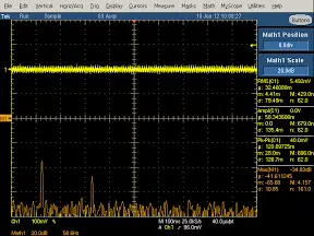 Low frequency oscilloscope trace from Apple iPhone charger